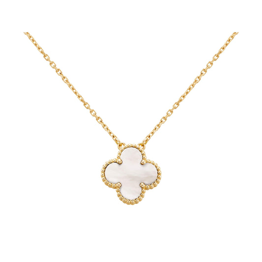 VAN CLEEF & ARPELS GOLD VINTAGE ALHAMBRA NECKLACE