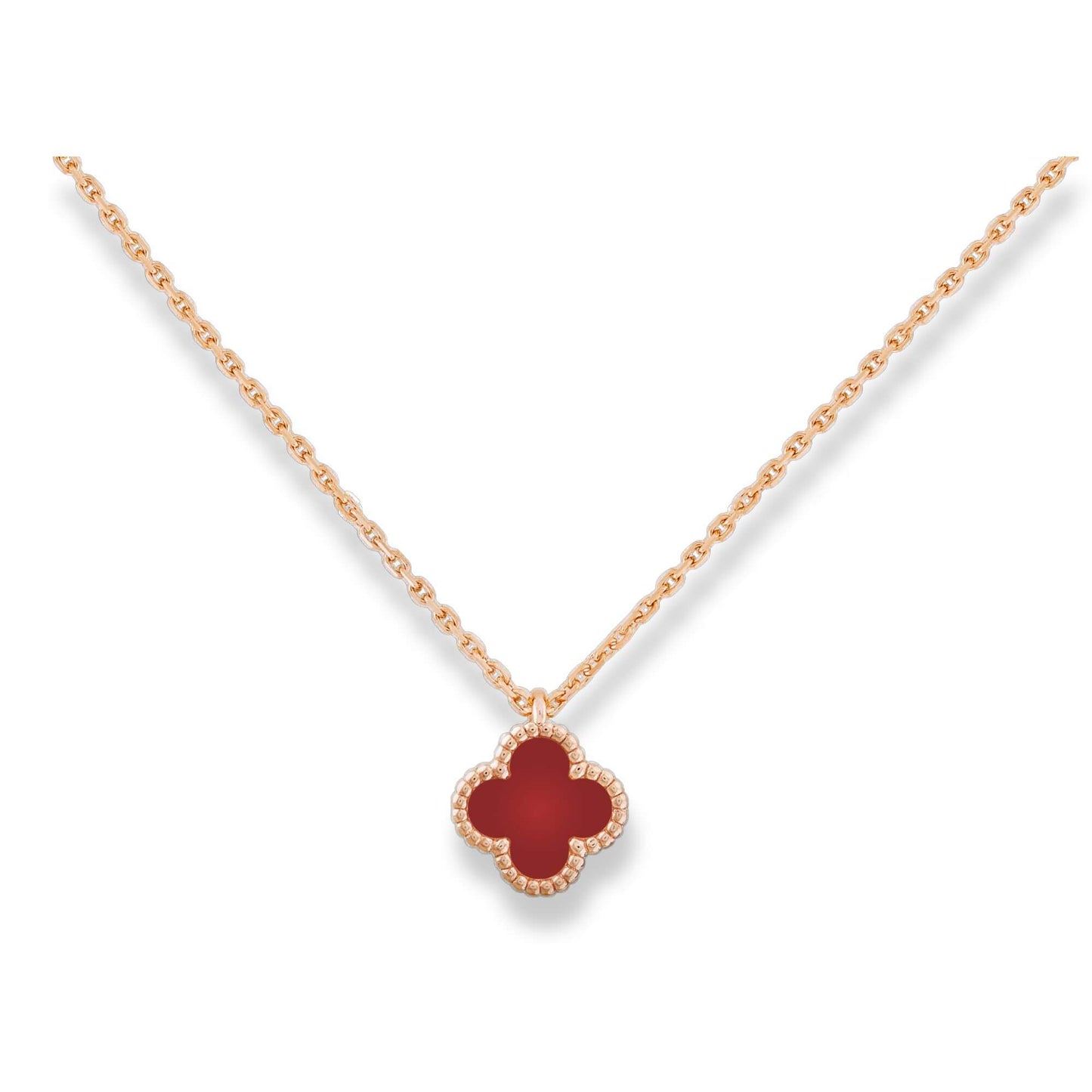 VAN CLEEF & ARPELS ROSE GOLD SWEET ALHAMBRA NECKLACE