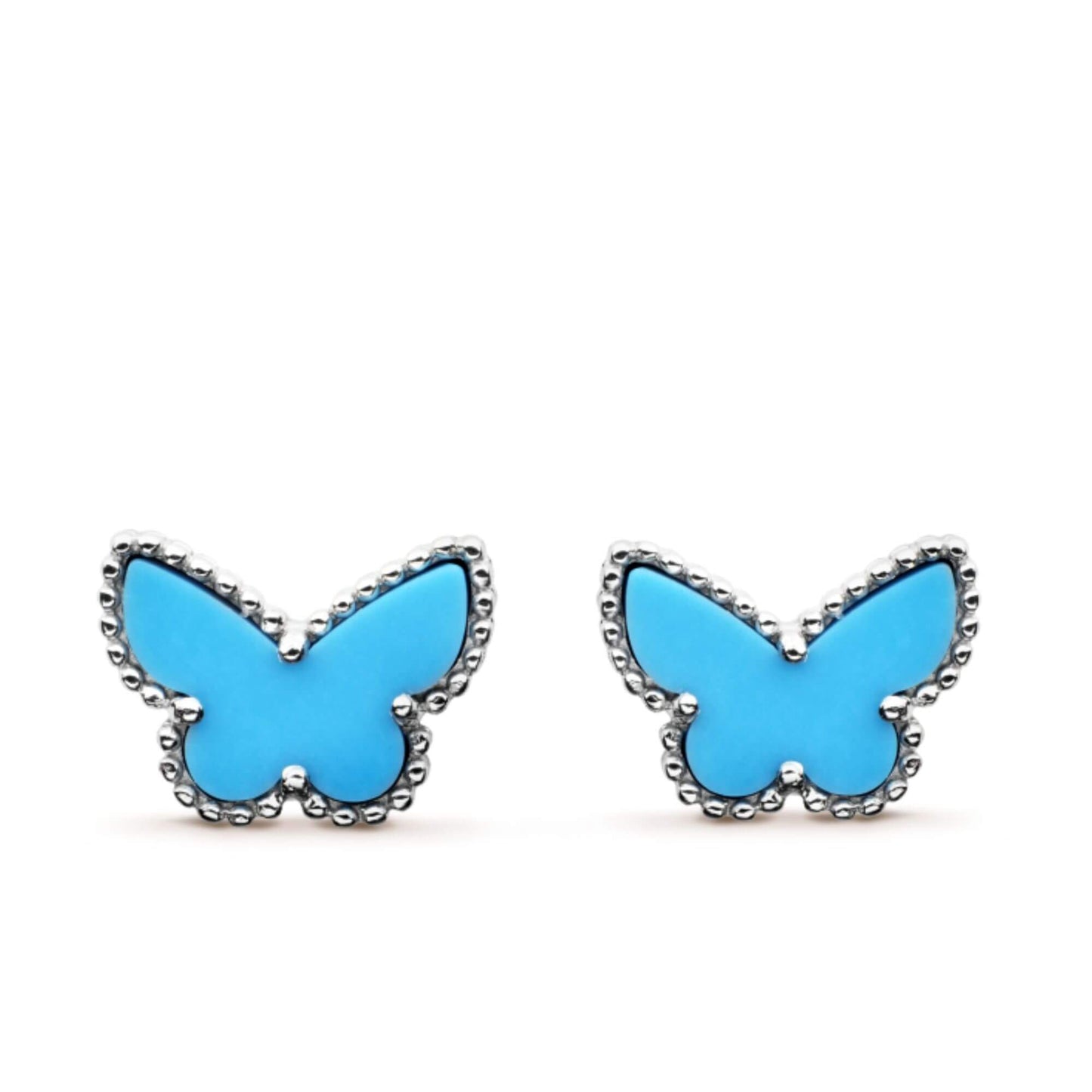 VAN CLEEF & ARPELS SWEET ALHAMBRA BUTTERFLY TURQUOISE EARSTUDS