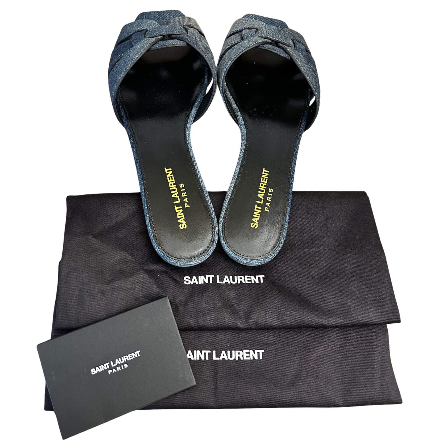 Yves Saint Laurent SLIP-ON DENIM SANDALS