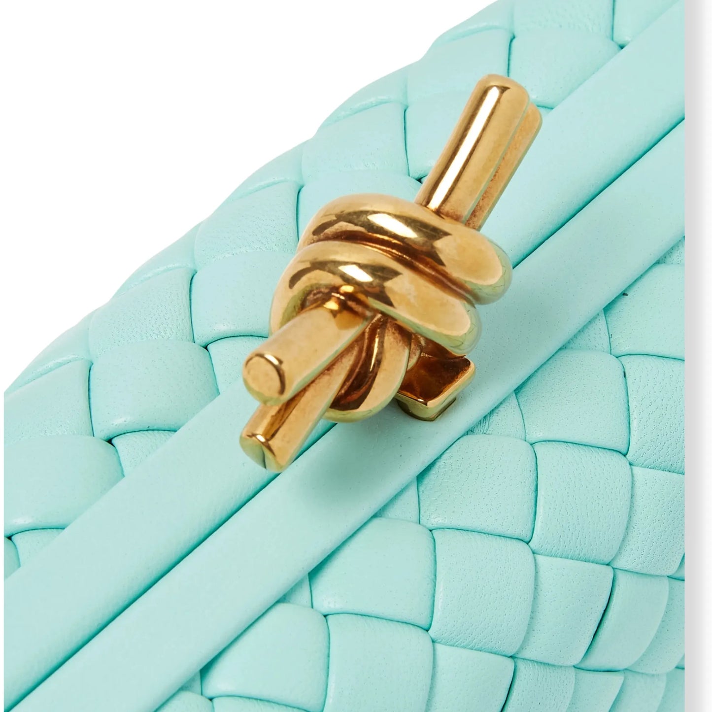 CLUTCHET MINAUDIERE TURQUESA DE BOTTEGA VENETA