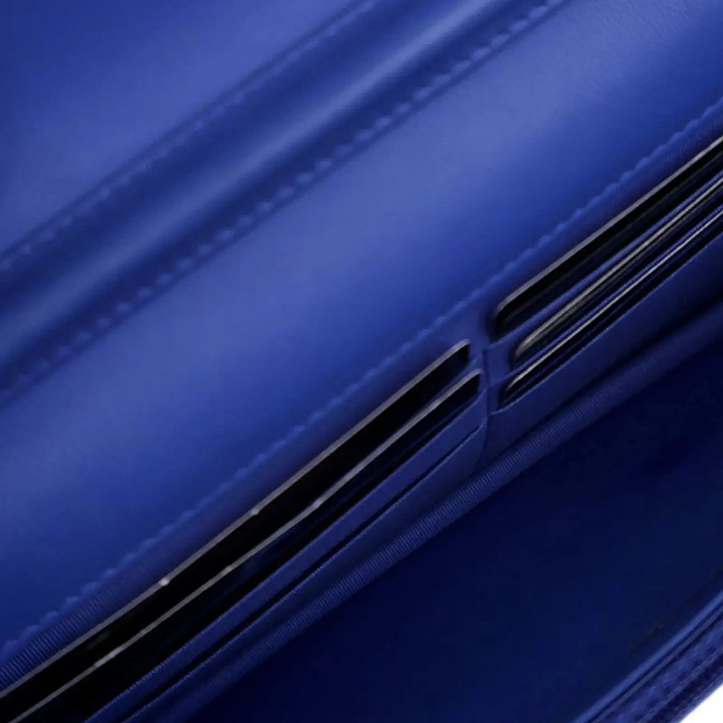 CHANEL BLUE BOY WALLET ON CHAIN BAG