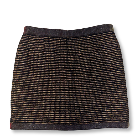CHANEL TWEED BLACK MIDI SKIRT