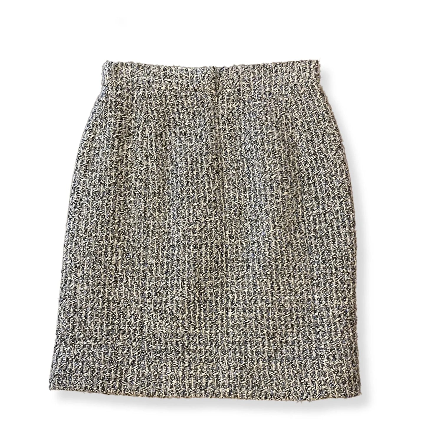 CHANEL TWEED BLUE MIDI SKIRT