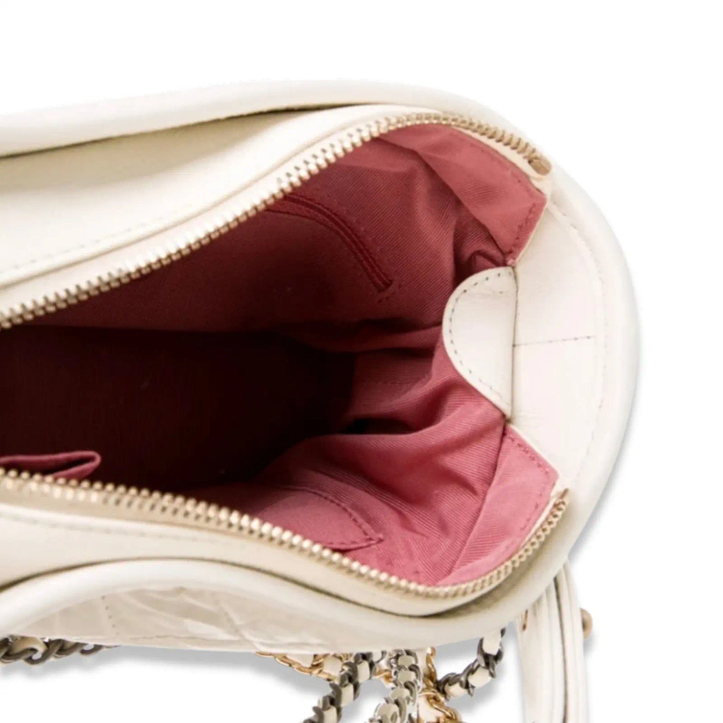 CHANEL WHITE SMALL GABRIELLE HOBO BAG