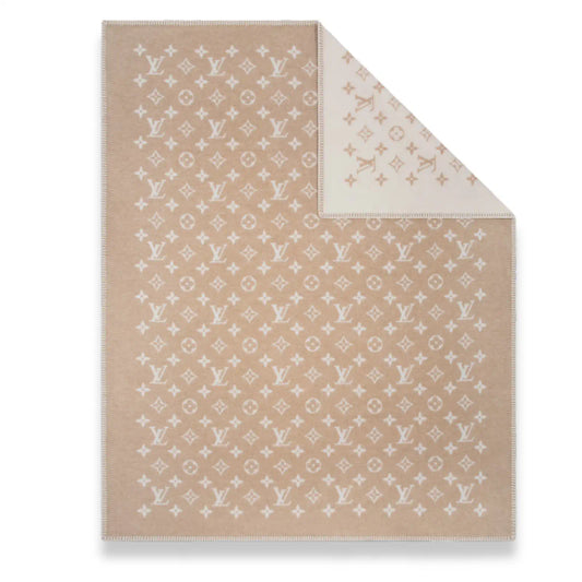 LOUIS VUITTON BEIGE CLASSIC MONOGRAM BLANKET