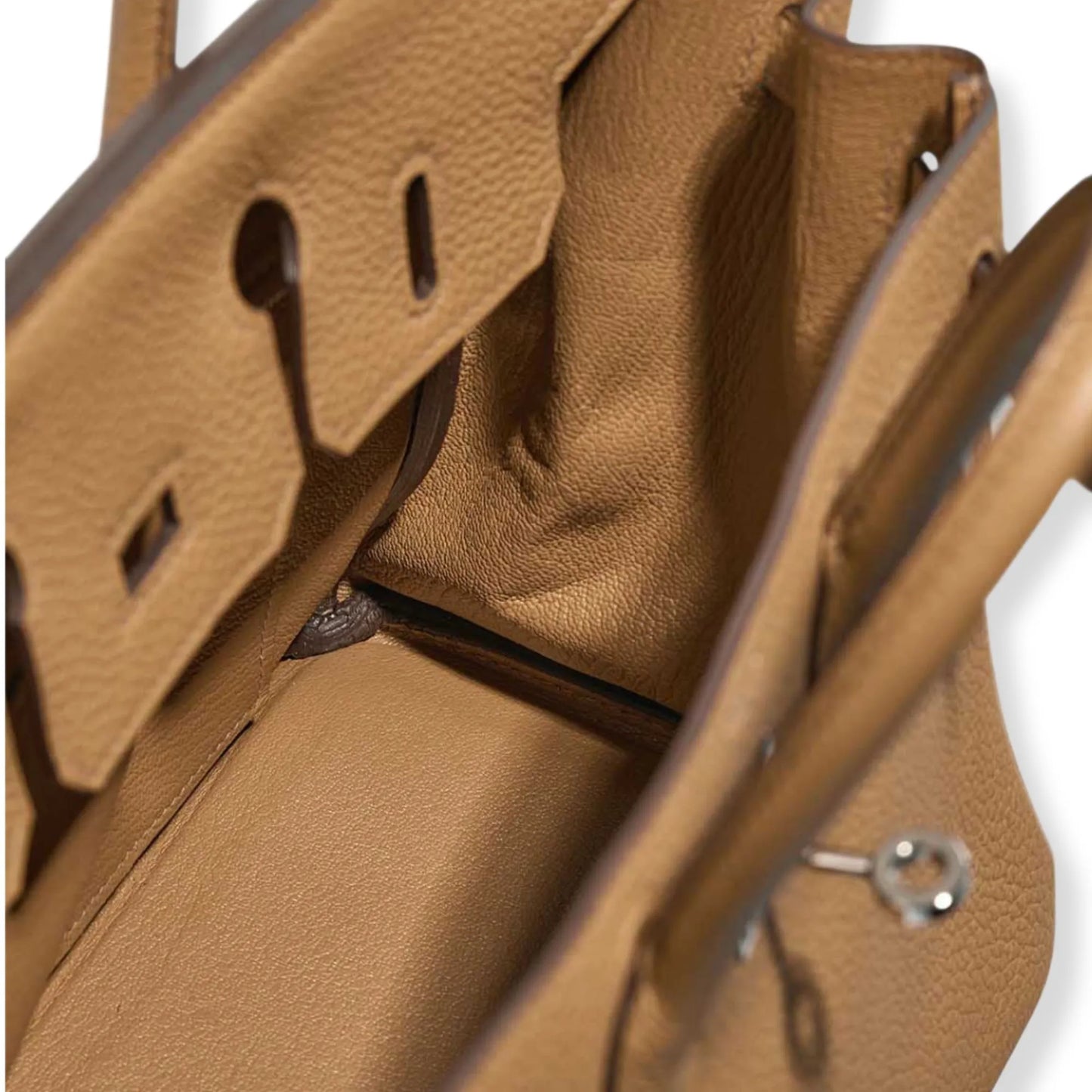 HERMÈS BIRKIN 25 BISCUIT TOGO LEATHER BAG