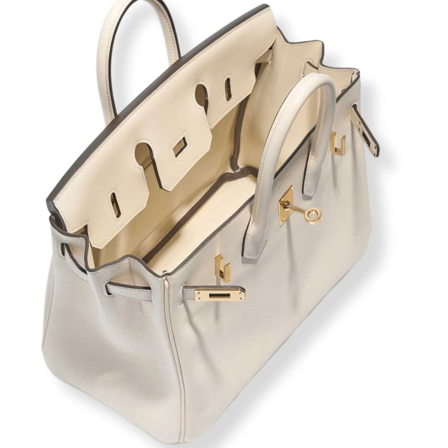 HERMÈS BIRKIN 25 NATA SWIFT LEATHER BAG