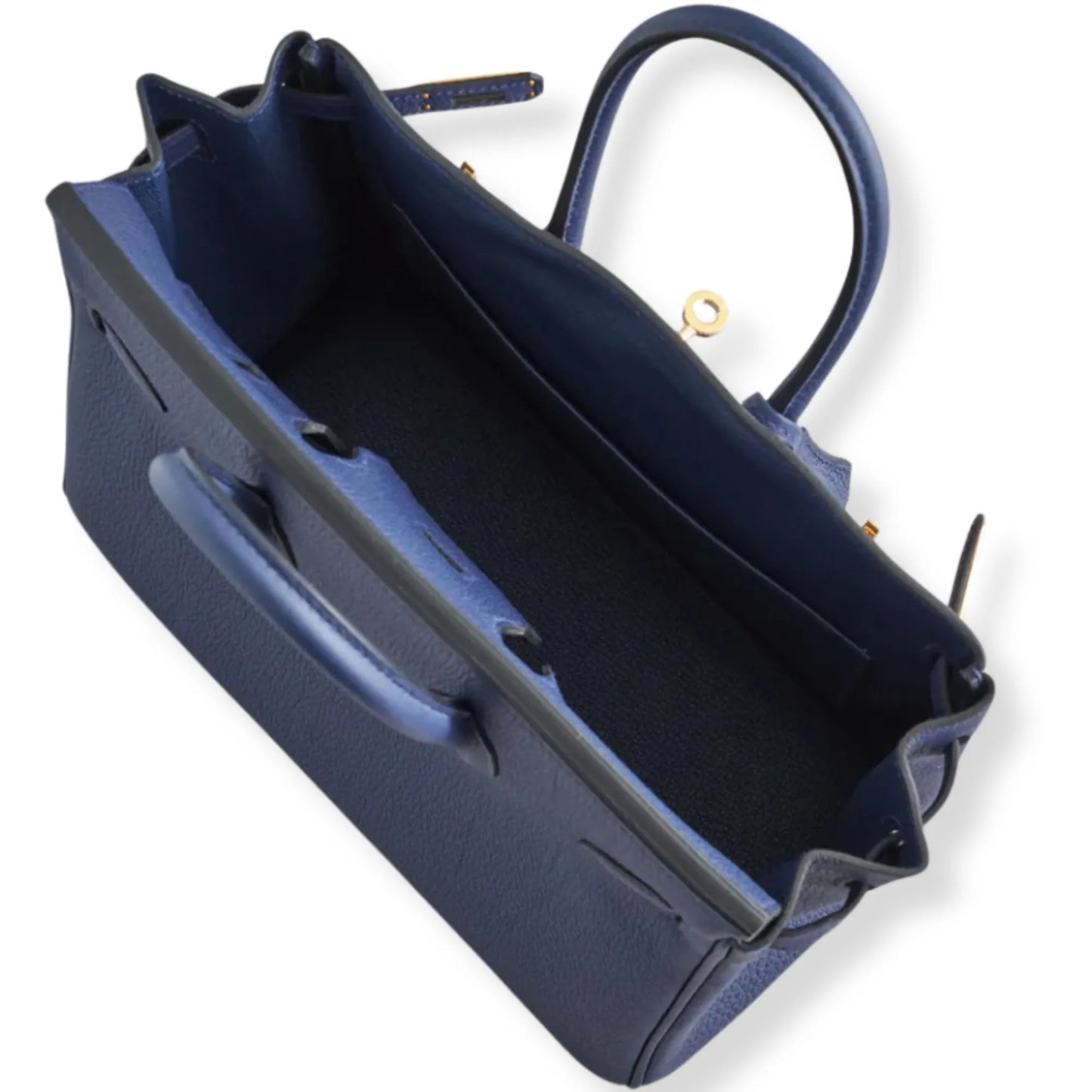HERMÈS BIRKIN 25 BLUE NAVY TOGO LEATHER BAG