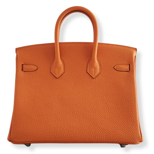 HERMÈS BIRKIN 25 ORANGE TOGO LEATHER BAG