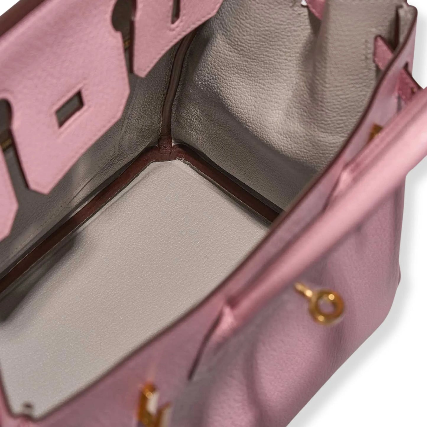 HERMÈS BIRKIN 25 ROSE SAKURA CHEVRE LEATHER BAG