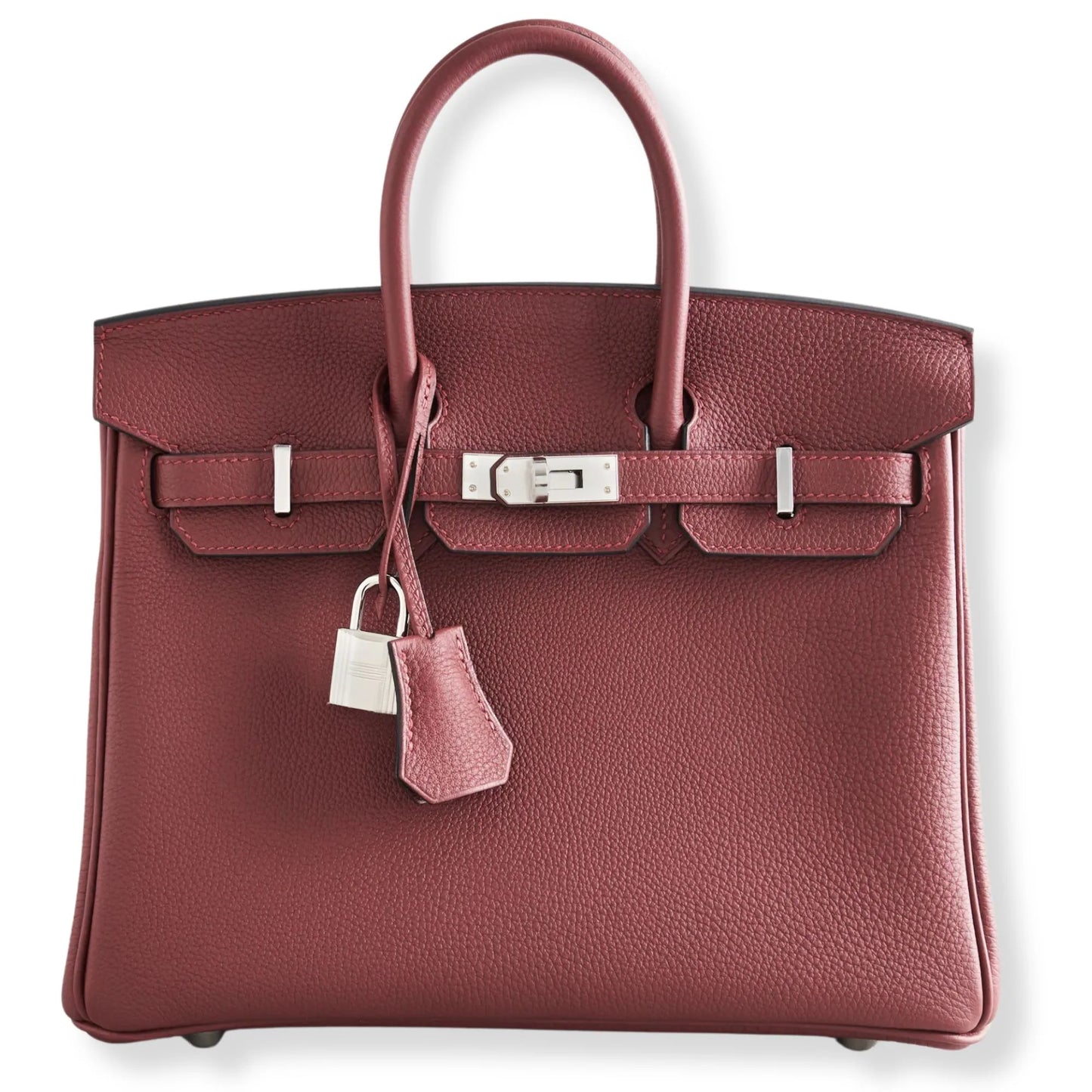 HERMÈS BIRKIN 25 ROUGE TOGO LEATHER BAG