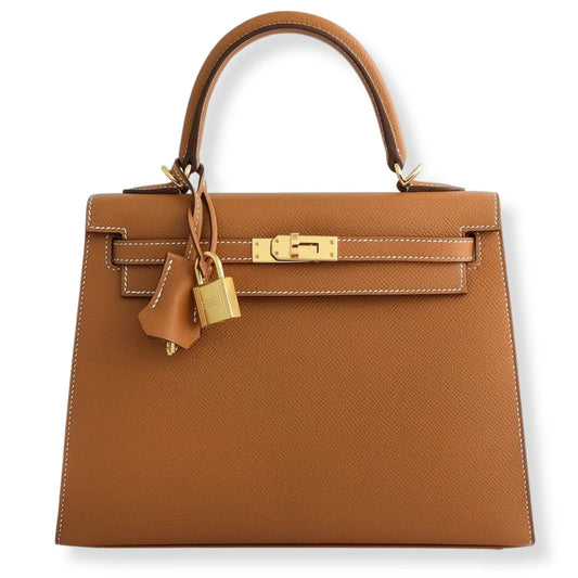 HERMÈS KELLY 28 GOLD EPSOM LEATHER BAG