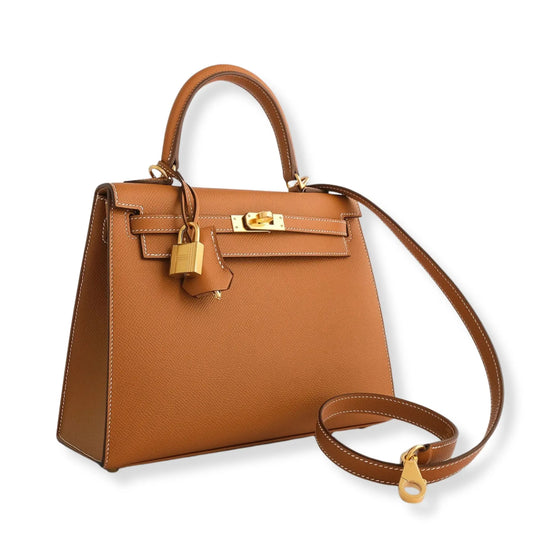 HERMÈS KELLY 28 GOLD EPSOM LEATHER BAG