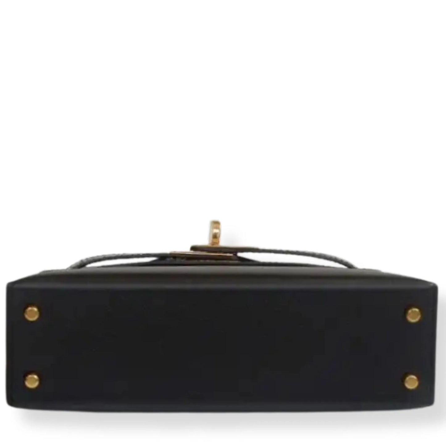 HERMÈS MINI KELLY TOUCH BLACK EPSOM & CROC LEATHER BAG