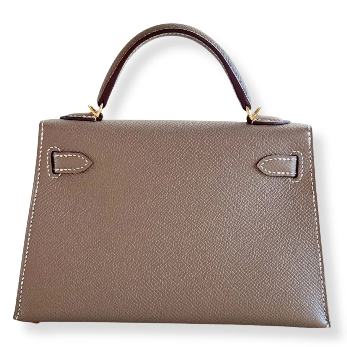 HERMÈS MINI KELLY ETOUPE EPSOM LEATHER BAG