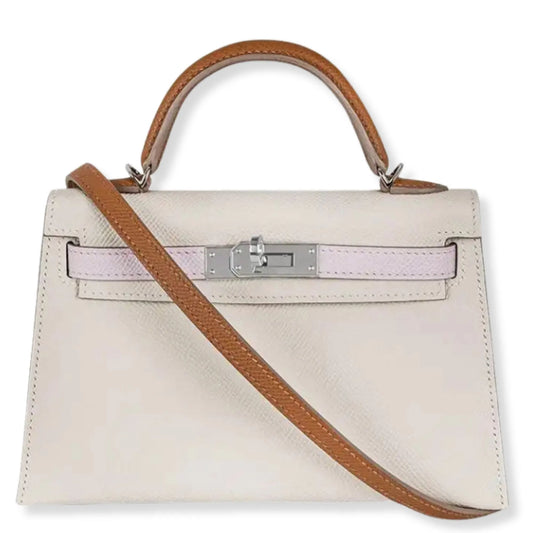 HERMÈS MINI KELLY TRICOLOR EPSOM LEATHER BAG