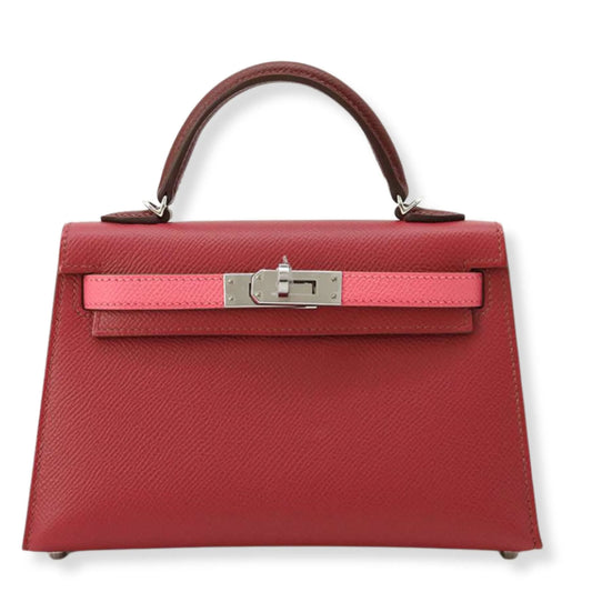 HERMÈS MINI KELLY TRICOLOR EPSOM LEATHER BAG