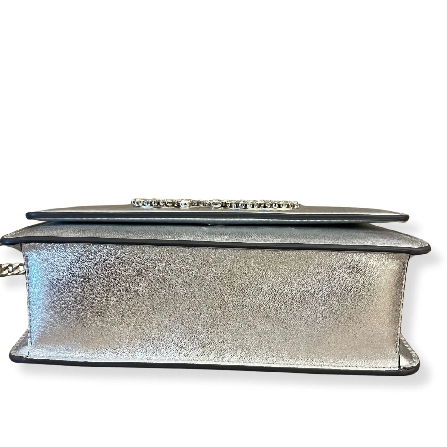 JIMMY CHOO KALINA SILVER CROSS BODY BAG