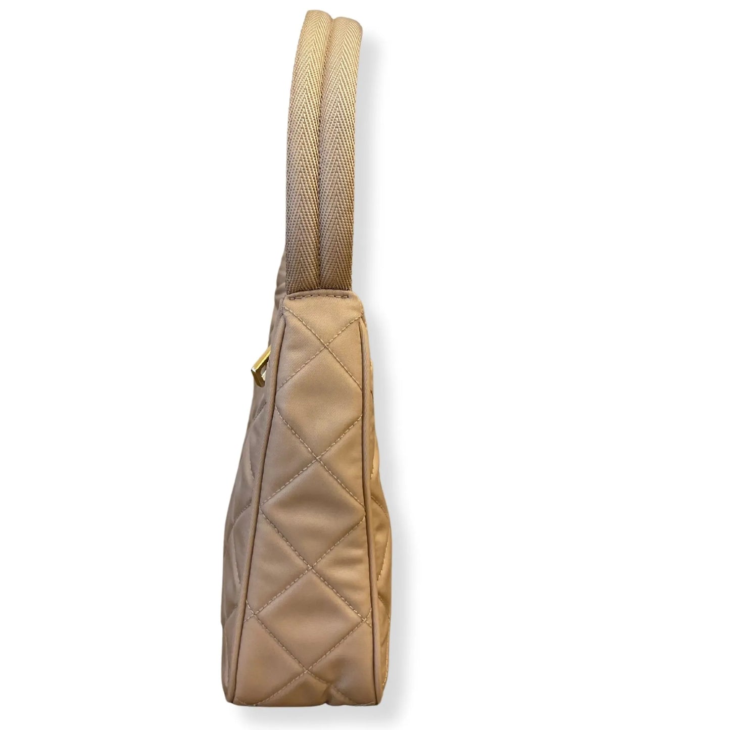 BOLSO DE NYLON COSIDO REEDICIÓN BEIGE DE PRADA