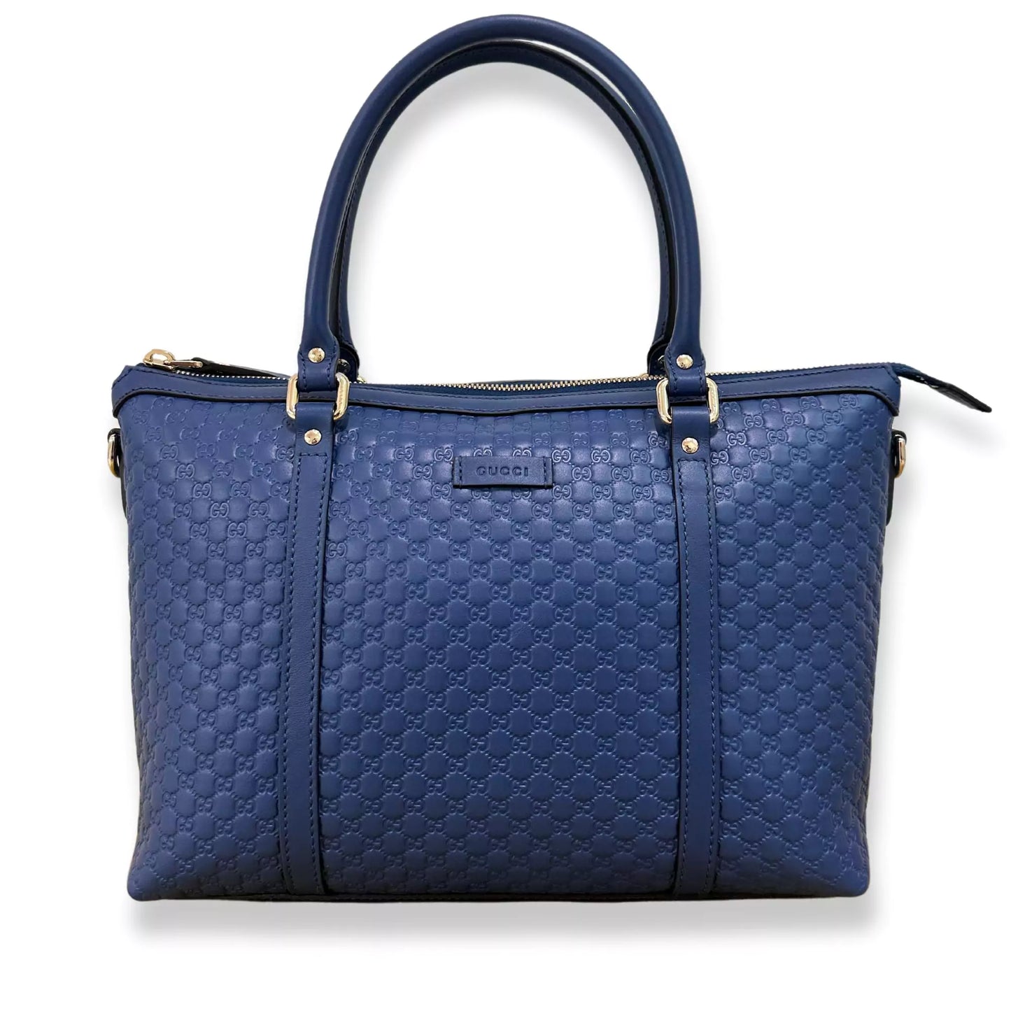BOLSO GUCCI ABBEY DE MICROGUCCISIMO DE PIEL AZUL