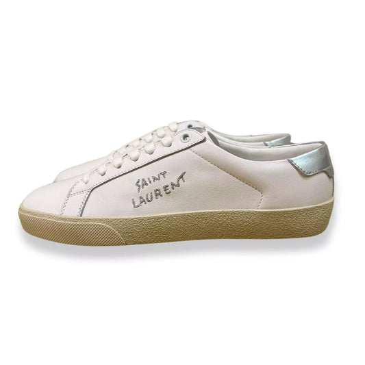 Yves Saint Laurent YSL WHITE LEATHER SNEAKERS