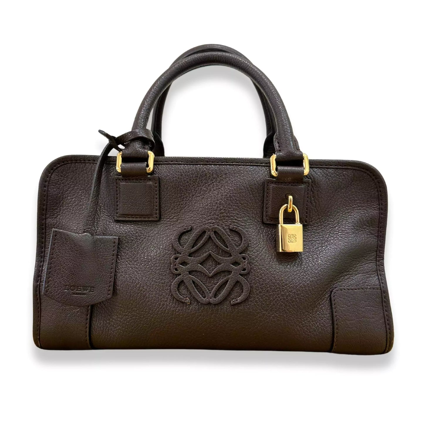 LOEWE AMAZONA BROWN LEATHER BAG