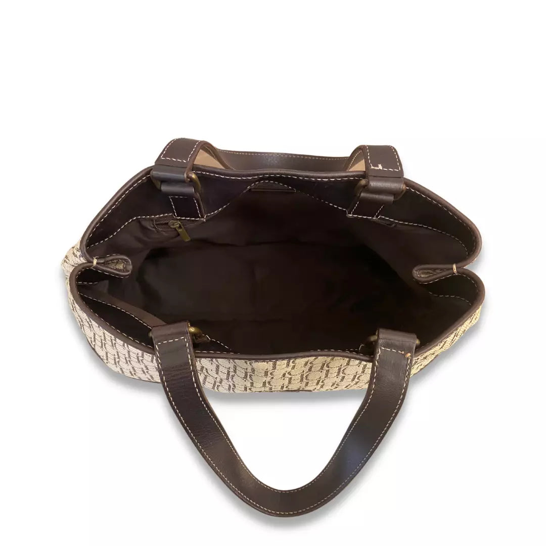 CAROLINA HERRERA CH MONOGRAM CANVAS TOTE BAG