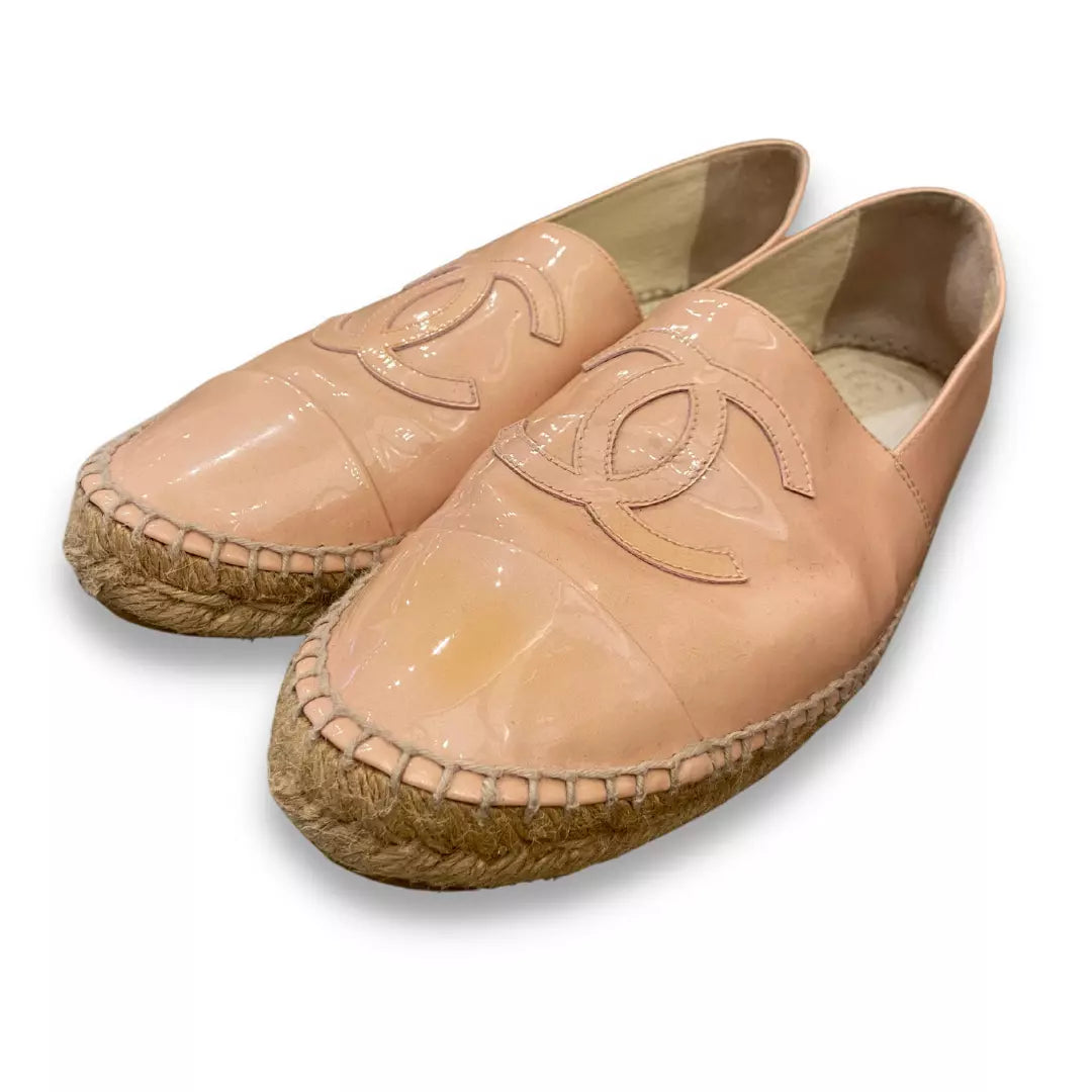Chanel espadrilles 2025 beige leather