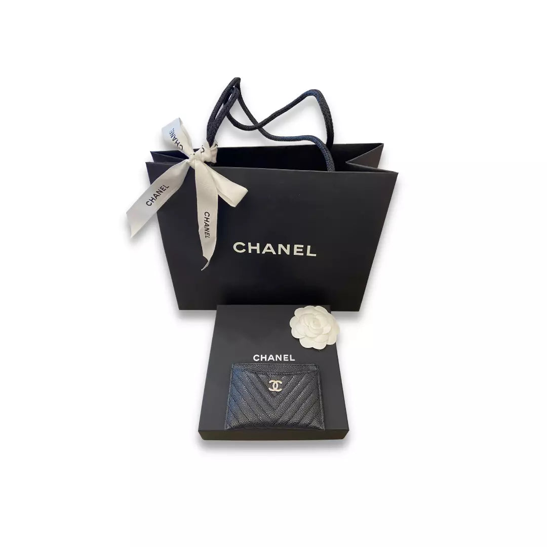 CHANEL BLACK CLASSIC CARD HOLDER