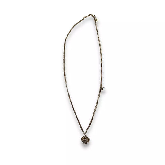 CHANEL CC HEART CRYSTAL NECKLACE