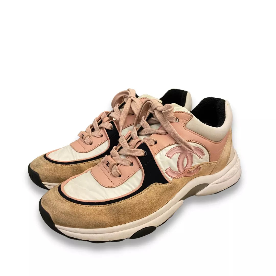 Black and pink chanel sneakers sales
