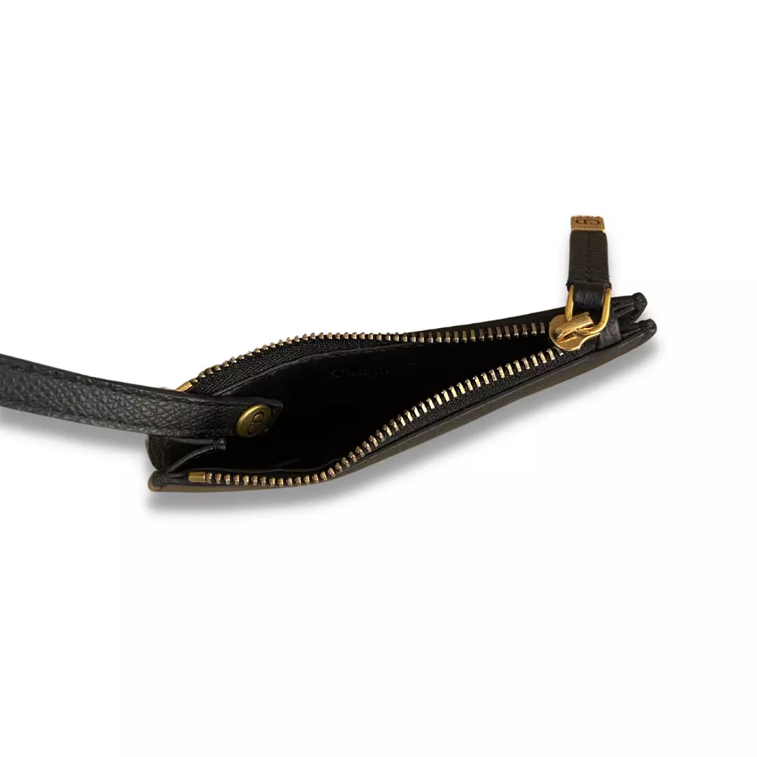 DIOR BLACK SADDLE KEY POUCH