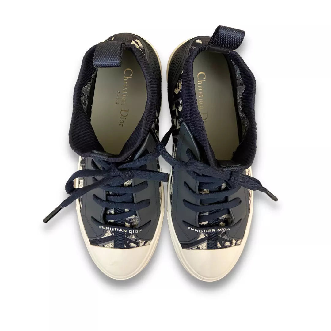 DIOR BLUE TECHNICAL MESH WALK'N'DIOR SNEAKERS SHOES