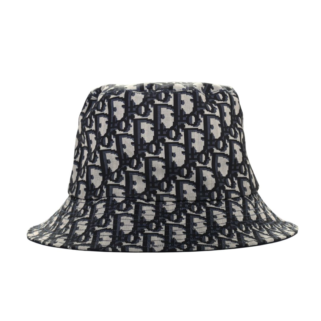 DIOR BLUE OBLIQUE REVERSIBLE BUCKET HAT