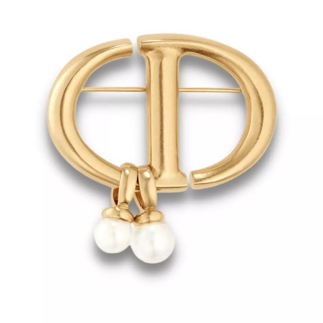 DIOR CD NAVY BROOCH