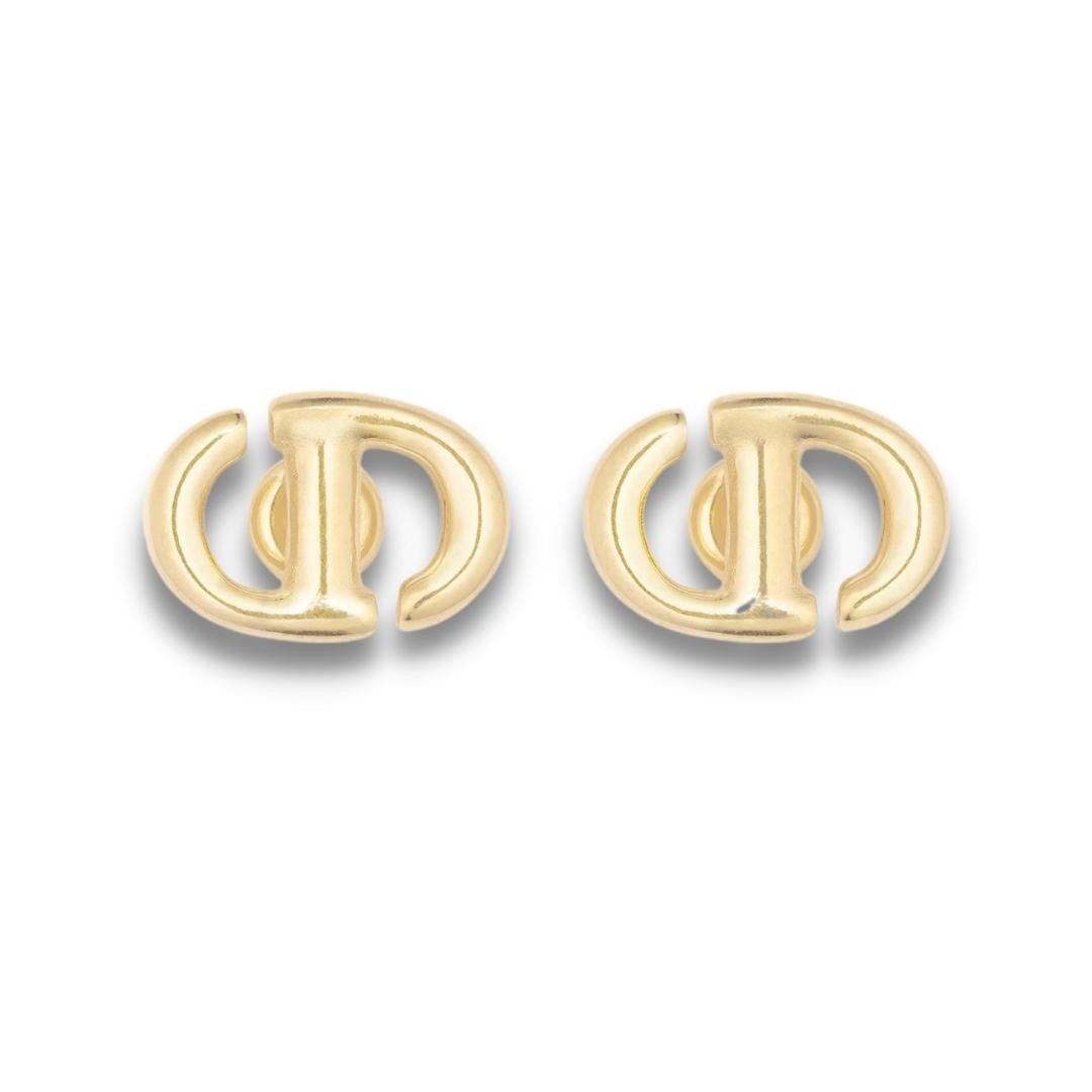 Dior Gold Finish Metal Dio(r)evlution Golden Earrings