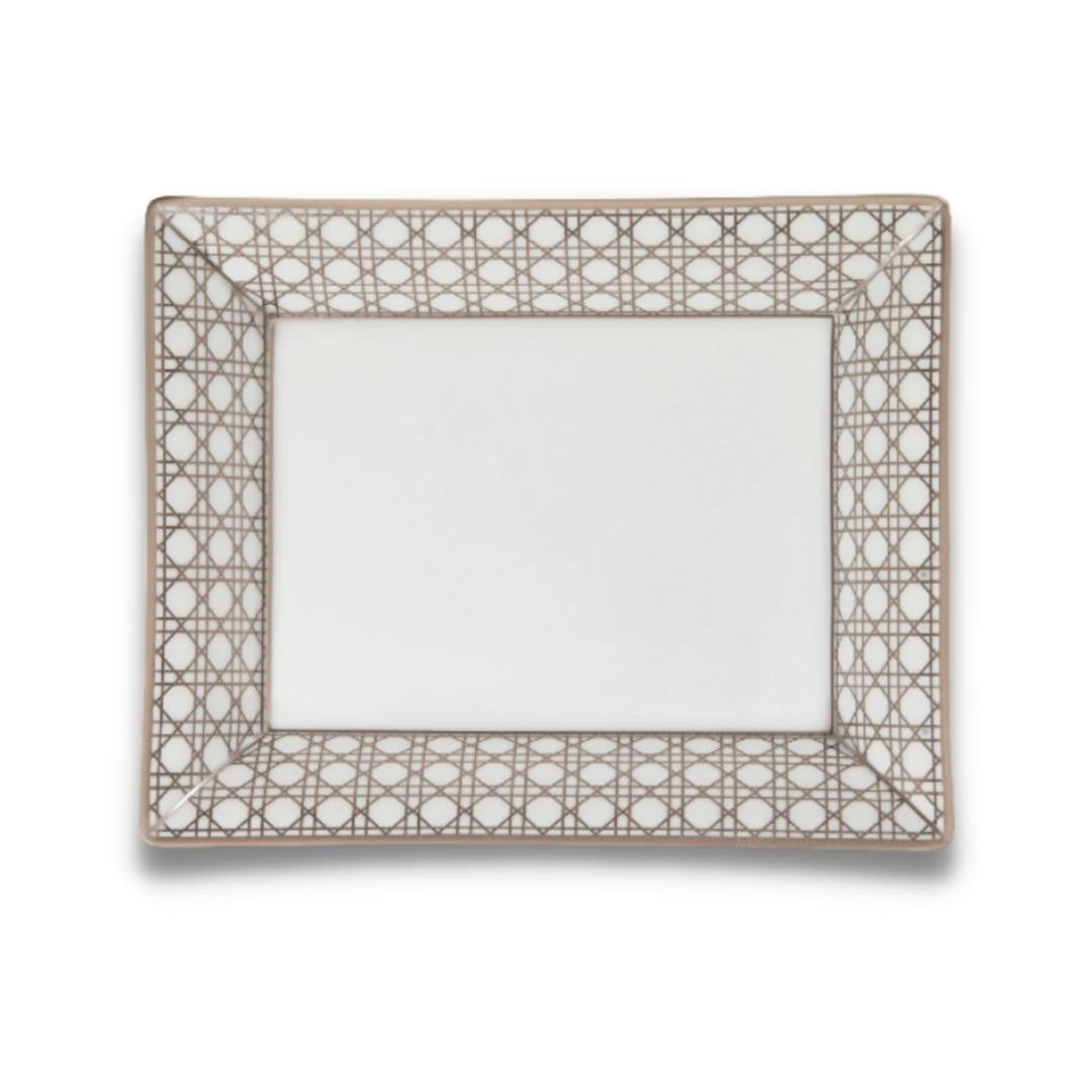 DIOR SILVER-TONE CANNAGE TRINKET TRAY