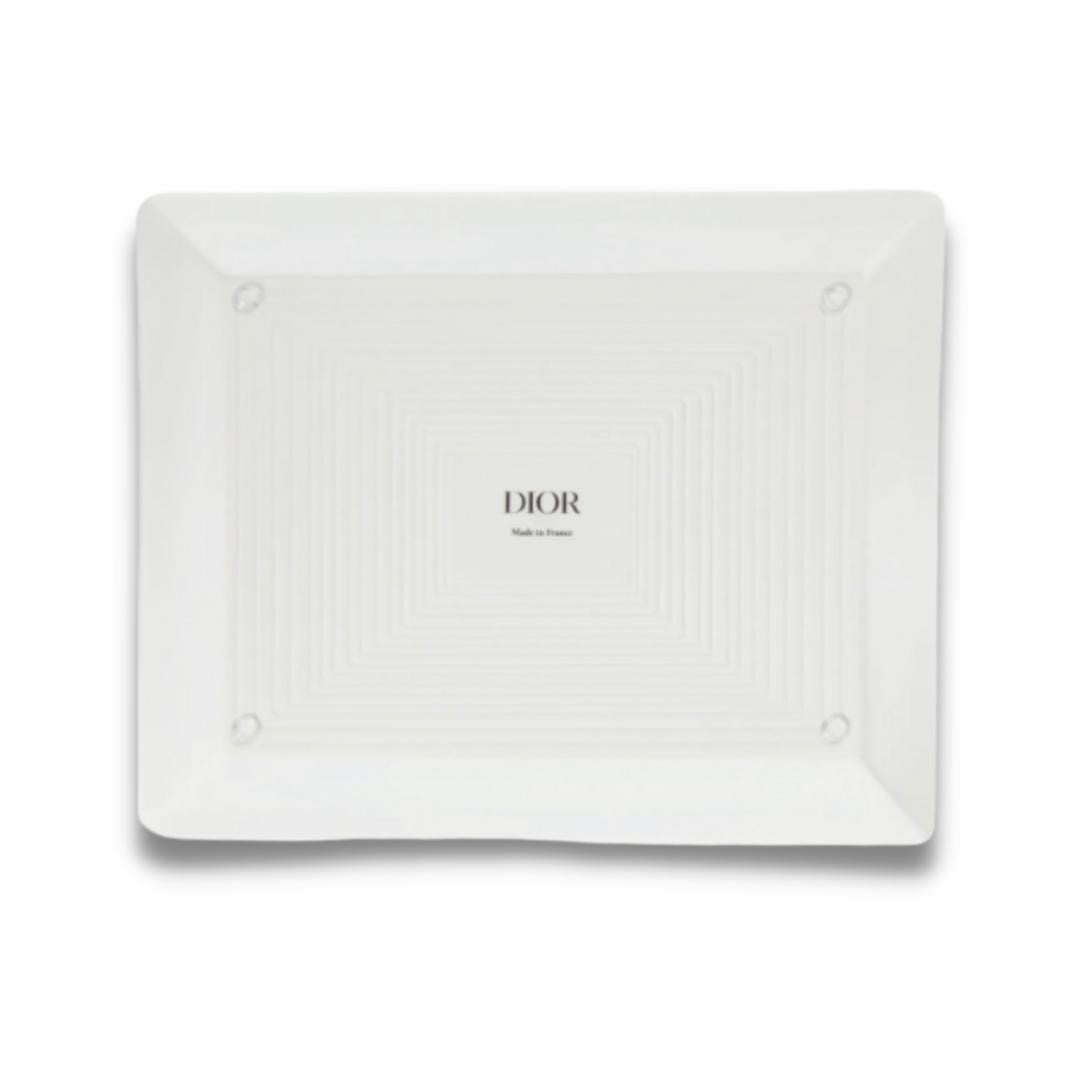 DIOR SILVER-TONE CANNAGE TRINKET TRAY