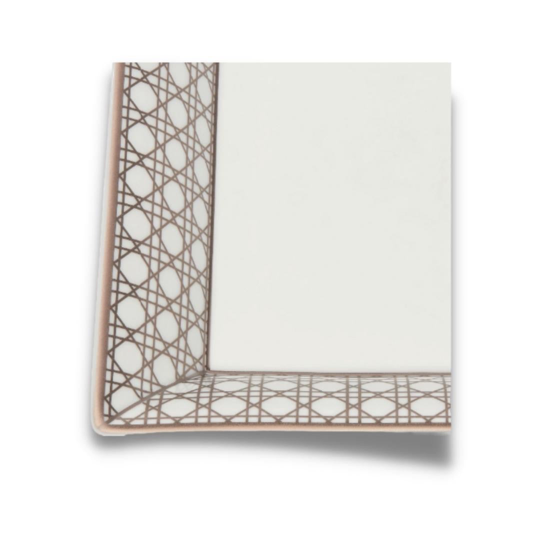 DIOR SILVER-TONE CANNAGE TRINKET TRAY