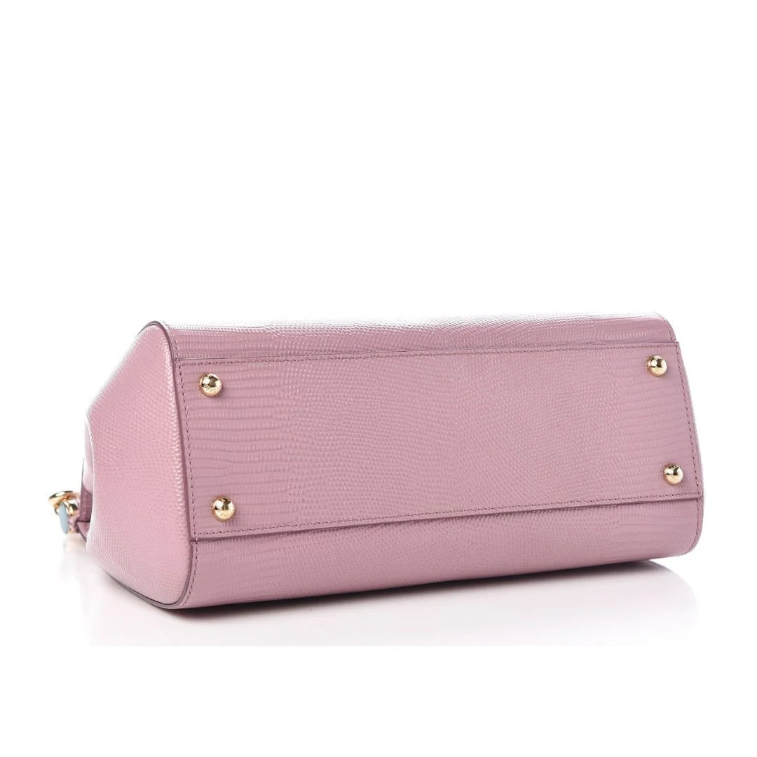 DOLCE & GABBANA PINK CRYSTAL SICILY BAG