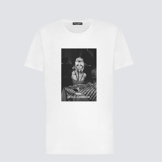 DOLCE & GABBANA CAMISETA BLANCA ''CIAO, KIM'' PASTA