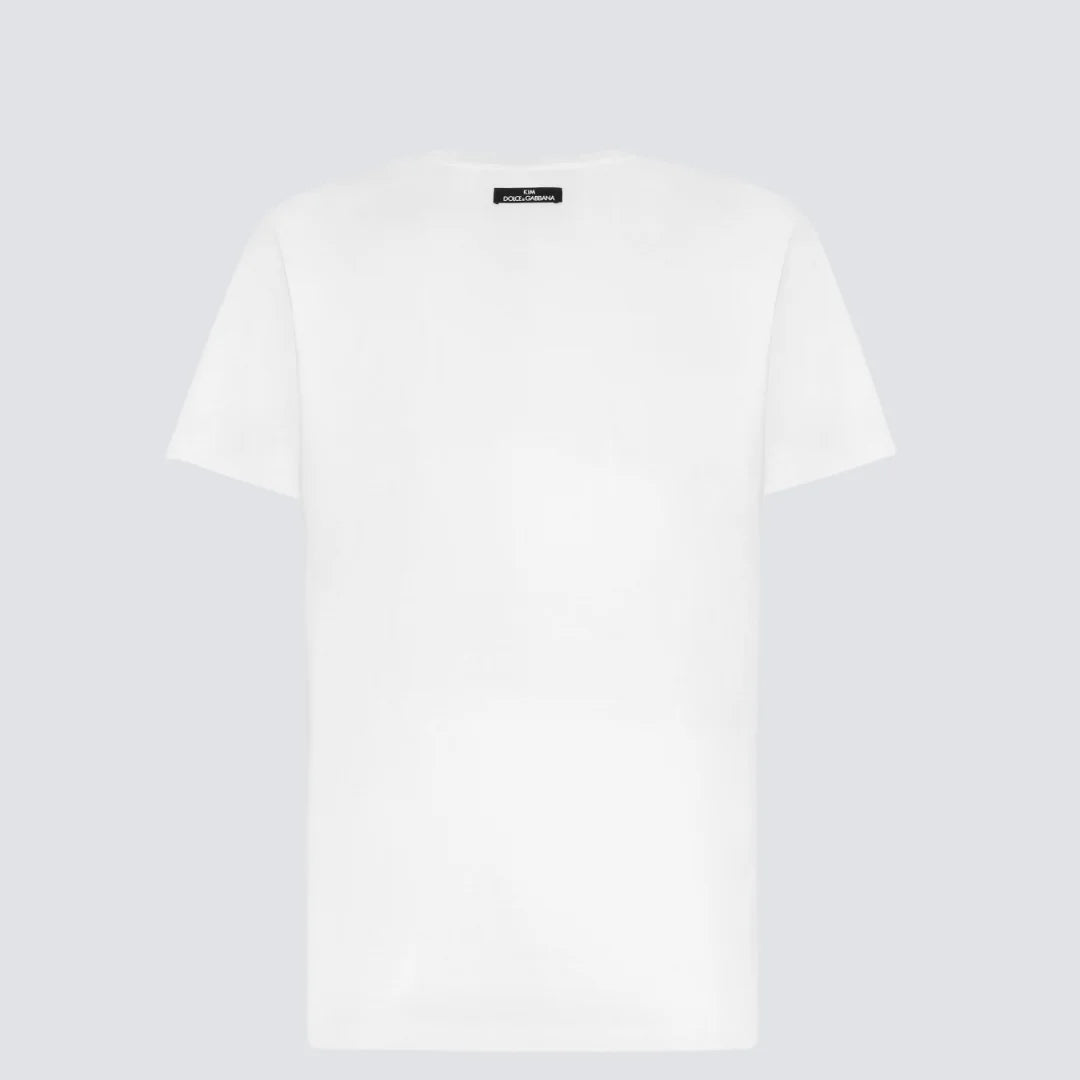 DOLCE & GABBANA WHITE ''CIAO, KIM'' PASTA T-SHIRT