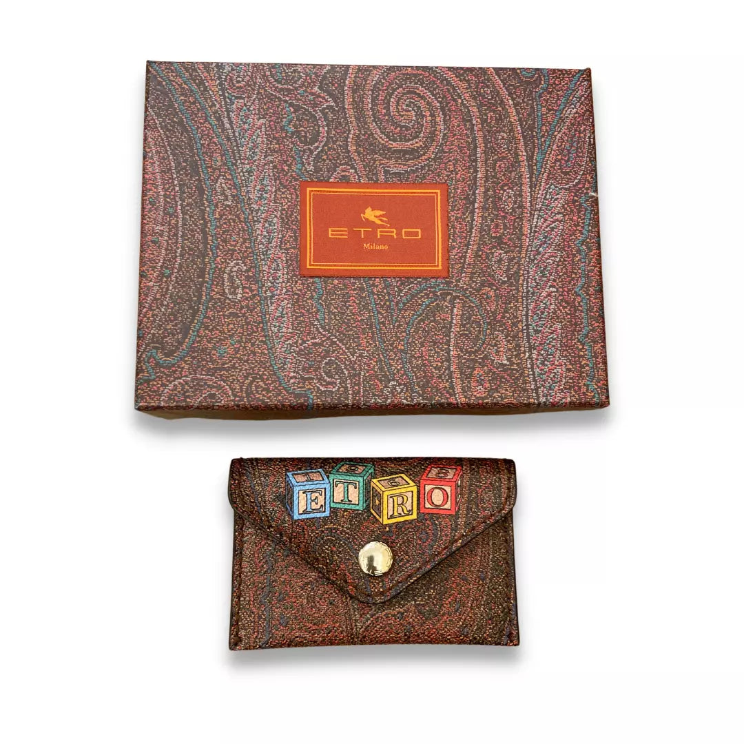 ETRO BROWN PAISLEY COIN PURSE
