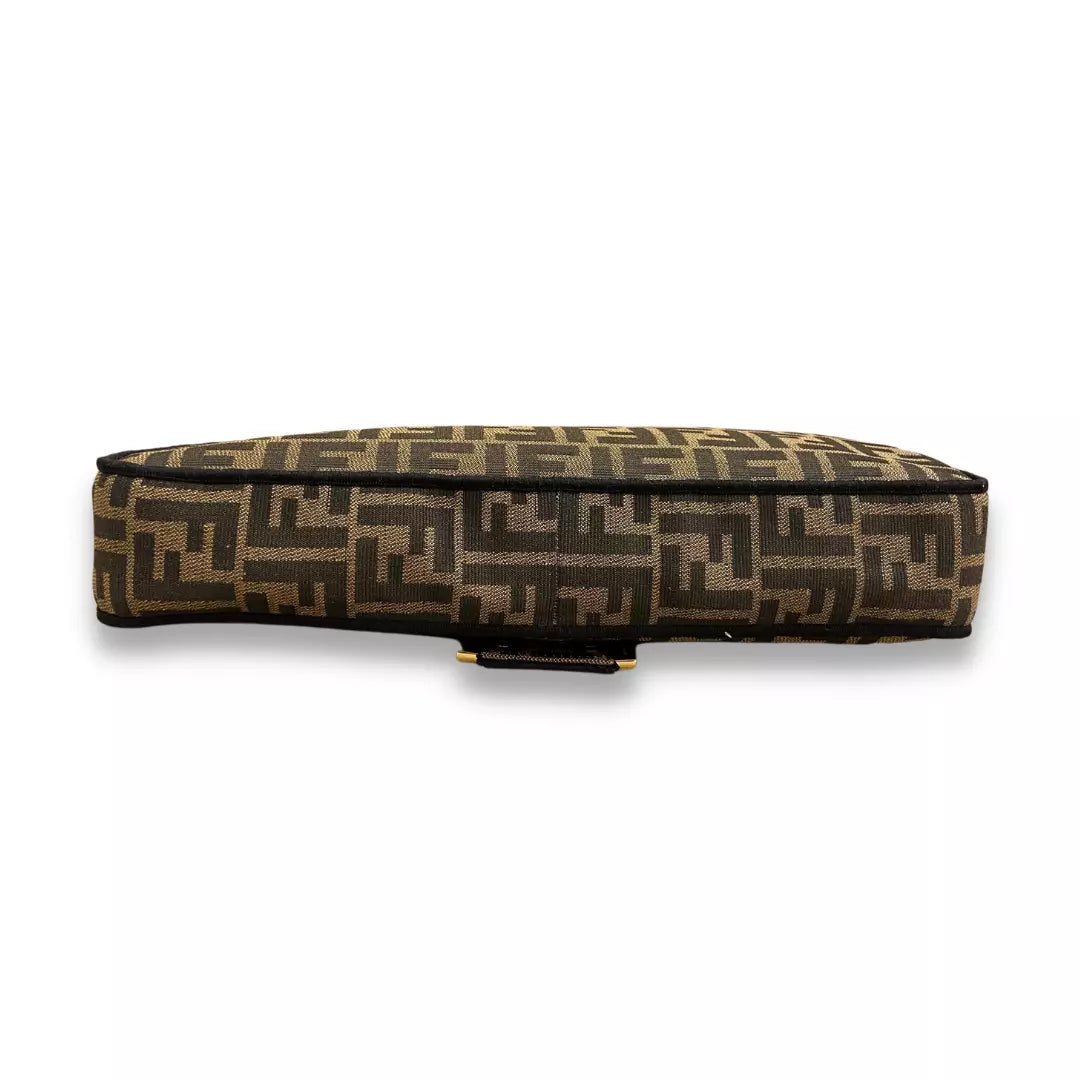 Fendi BROWN BAGUETTE FABRIC BAG