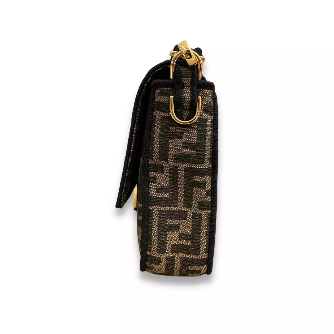 Fendi BROWN BAGUETTE FABRIC BAG