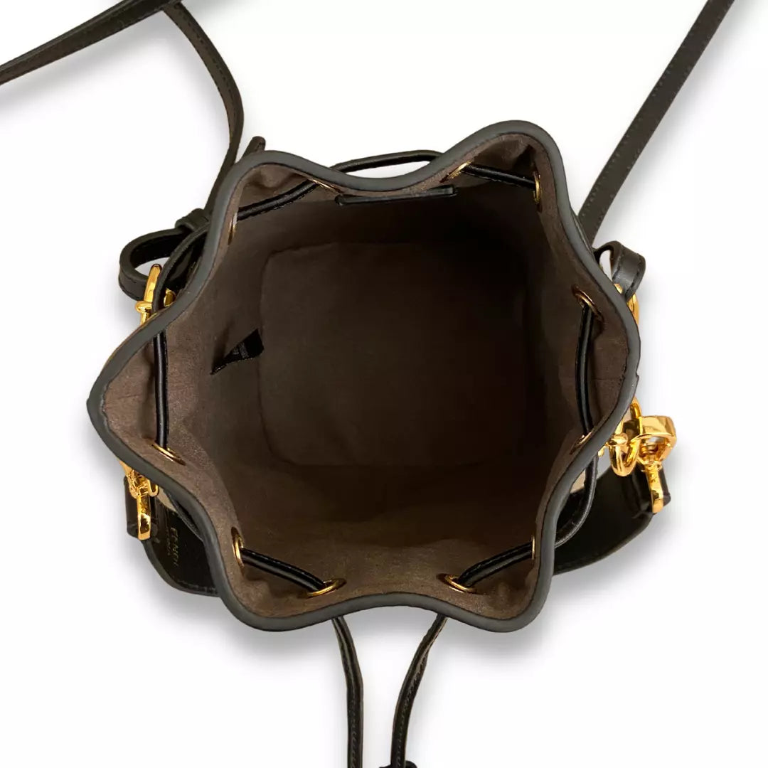 Fendi BROWN LEATHER MON TRESOR BAG