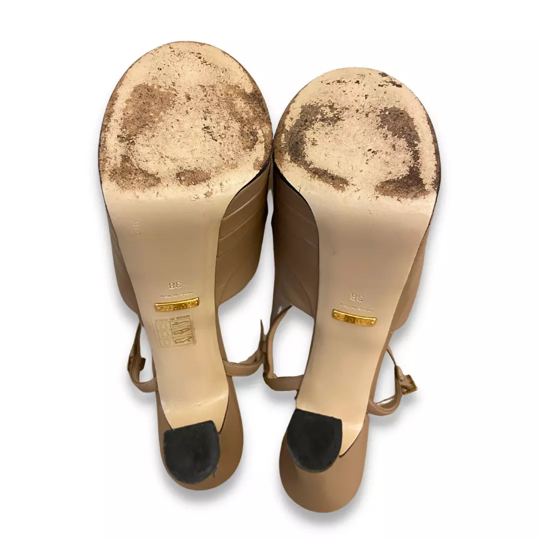 GUCCI BEIGE LEATHER ANGEL SHOES