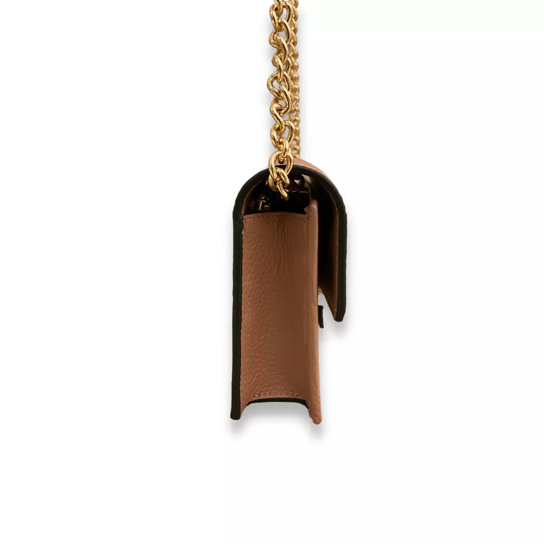GUCCI BEIGE LEATHER INTERLOCKING BAG