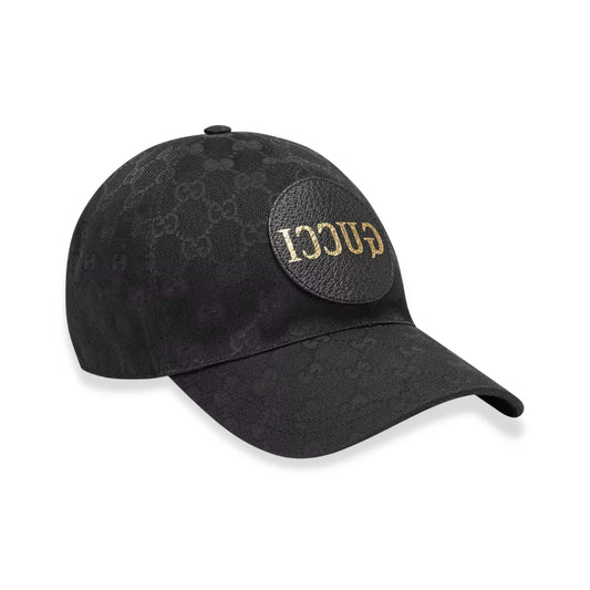 GUCCI BLACK GG CANVAS BASEBALL HAT